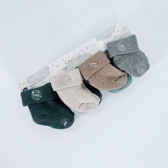 Capelli Other - NWT Capelli New York 8 Pair Unisex Earthy Tones Socks Size 0-6 Months